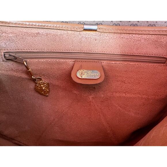 Gucci Vintage Micro GG Monogram Shoulder Cross Body Leather Canvas Bag - Picture 9 of 16